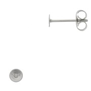 Pendientes disco con trasera 4 mm Acero Inox x2|raw }}