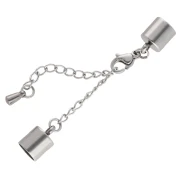 Cierre de langosta de 9 mm + cadena para cordón de 6 mm - Acero inoxidable 304L x1