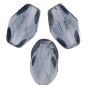 Cuentas con forma de oliva facetadas, 6x4 mm - Montana Blue x25