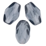 Cuentas en forma de oliva facetadas, 6 x 4 mm - Montana Blue, 25 unidades