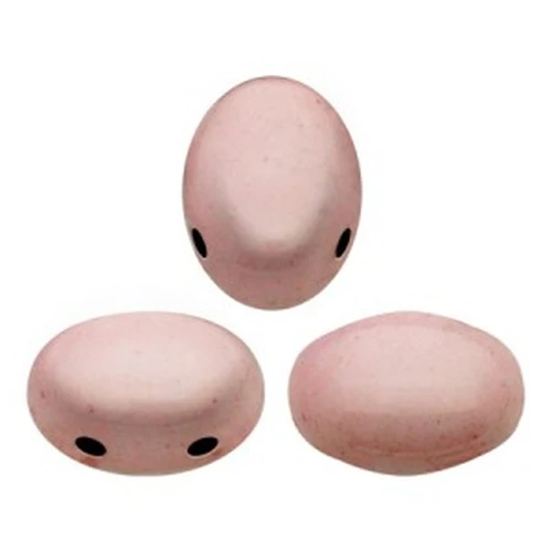 Cuentas de vidrio Samos® by Puca® 5x7 mm Opaque Light Rosa Ceramic Look x10g
