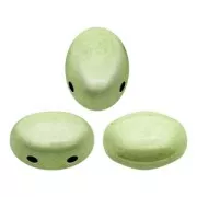 Cuentas de vidrio Samos® by Puca® 5x7 mm Opaque Light Green Ceramic Look x10g