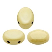 Cuentas de vidrio Samos® by Puca® 5x7 mm Opaque Ivory Ceramic Look x10g