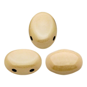 Cuentas de vidrio Samos® by Puca® 5x7 mm Opaque Beige Ceramic Look x10g