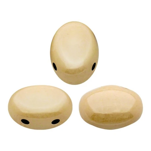 Cuentas de vidrio Samos® by Puca® 5x7 mm Opaque Beige Ceramic Look x10g