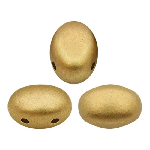Cuentas de vidrio Samos® by Puca® 5x7 mm Gold Mat x10g