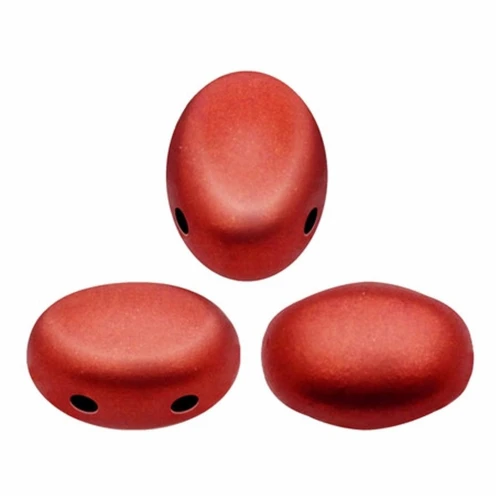 Cuentas de vidrio Samos® by Puca® 5x7 mm Red Metallic Mat x10g