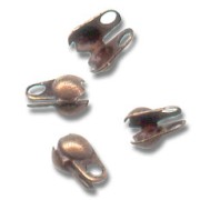 Terminales para cadena de bolas 1.5 mm cobre antiguo x50