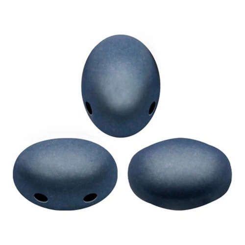 Cuentas de vidrio Samos® by Puca® 5x7 mm Dark Blue Metallic Mat x10g