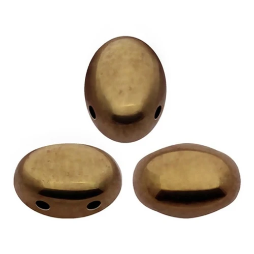 Cuentas de vidrio Samos® by Puca® 5x7 mm Dark Gold Bronze x10g