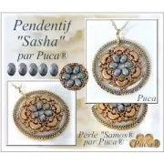 Cuentas de vidrio Samos® by Puca® 5x7 mm Jet Hematite x10g