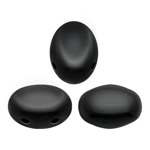 Cuentas de vidrio Samos® by Puca® 5x7 mm Jet x10g