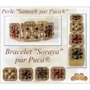 Cuentas de vidrio Samos® by Puca® 5x7 mm Jet  x10g