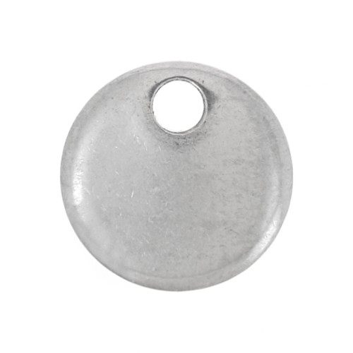 Lentejuelas redondas de 6 mm - Medalla de acero inoxidable 303L para grabar x4