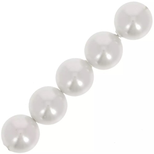 Perlas Swarovski 5810 de 4 mm, color White Pearl, paquete de 500 unidades