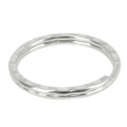 Llavero Aro anilla martillada 30 mm de acero inox x1