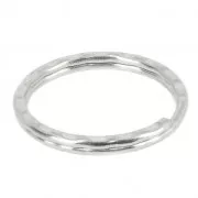 Llavero Aro anilla martillada 30 mm de acero inox x1