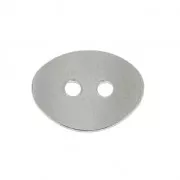 Botón ovalado incurvado 14x10 mm de Acero Inox x1