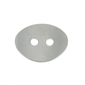 Botón ovalado incurvado 14x10 mm de Acero Inox x1