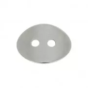 Botón ovalado incurvado 14x10 mm de Acero Inox x1
