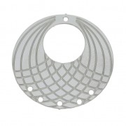 Entrepiezas/Candelabros 6 agujeros a decorar 23 mm  de Acero Inox x2|raw }}