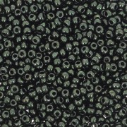 Cuentas de Rocalla Preciosa 11/0 de 2 mm - Negro brillante y verde x 20 g