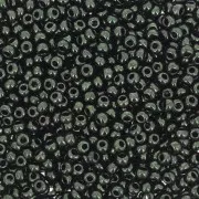 Cuentas de Rocalla Preciosa 11/0 de 2 mm - Negro brillante y verde x 20 g