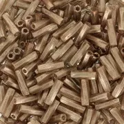 Bugles Twist Miyuki 6 mm TW-1265- Tr Chartreuse Gold Antique Mat x10g