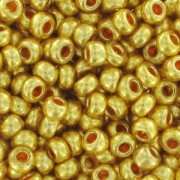 Cuentas de Rocalla Preciosa 11/0 de 2 mm - Terra Metálico - Dorado x20 g