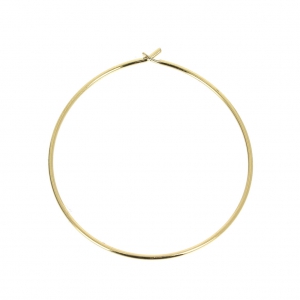 Pendientes de aro 30mm x 0.5mm Chapado de Oro 3 micras x2