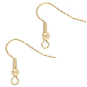 Ganchos de bola de 18,5 mm - chapados en oro de 3 micras x2