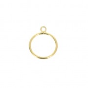 Anilla de montaje y tejido para hacer joyas 15 mm Chapado de Oro 3 micras