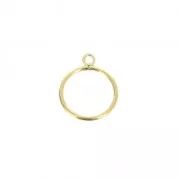 Anilla de montaje y tejido para hacer joyas 15 mm Chapado de Oro 3 micras