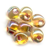 Magatama Miyuki 4 mm MA4-2161 - Light Topaz AB Garnet Lined x10g|raw }}