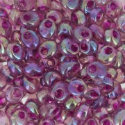 Magatama Miyuki 4 mm MA4-2170 - Amatista ahumada AB Fucsia Forrado x10g
