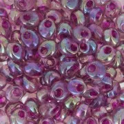 Magatama Miyuki 4 mm MA4-2170 - Amatista ahumada AB Fucsia Forrado x10g