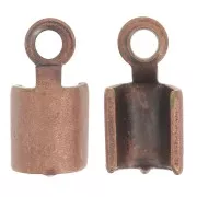 Terminal redondo 2,2 mm cobrizo envejecido x10