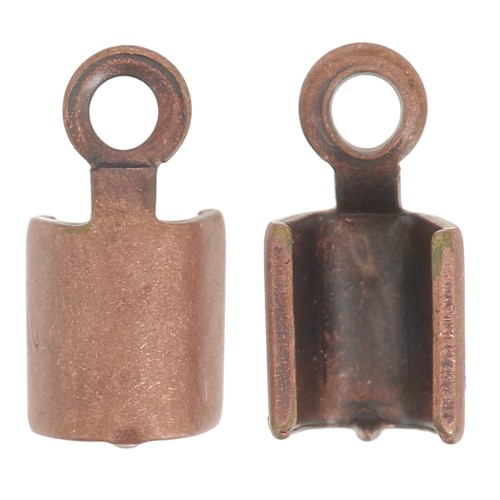 Terminal redondo 2,2 mm cobrizo envejecido x10