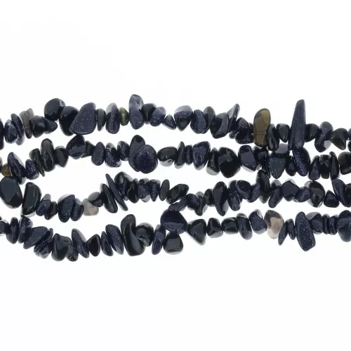 Cuentas de chips 8 - 11 mm de Blue Sand Stone x85 cm