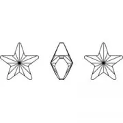 Cabuchón PureCrystal 4745 Estrella 10 mm Crystal AB x1