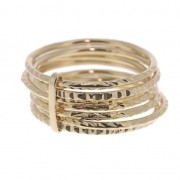 Anillo semanario talla 54 Chapado de Oro 3 micras|raw }}