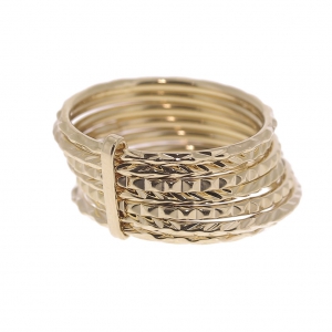 Anillo semanario talla 50 Chapado de Oro 3 micras