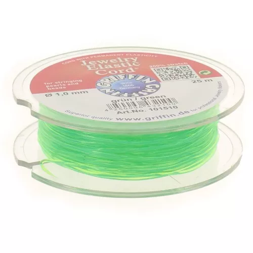 Cordón elástico Stretch Magic de 1 mm - Verde x25m
