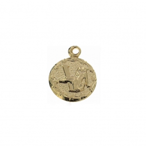 Breloque astrologique - signe du zodiaque Vierge 13 mm Chapado de Oro 3 micras x1
