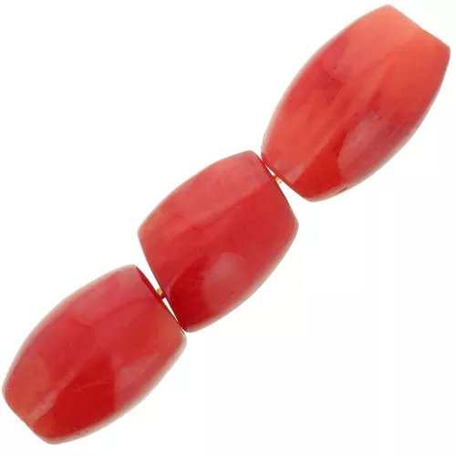 Cuentas Coral Bambú Olivas 9x7 mm x5