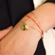 Dije astrológico - Símbolos del zodiaco Aries 13mm Chapado de Oro 3 micras x1