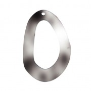 Colgante gota poliacrílico de imitación tortuga 55x34 mm Gris x1