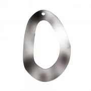 Colgante gota poliacrílico de imitación tortuga 55x34 mm Gris x1