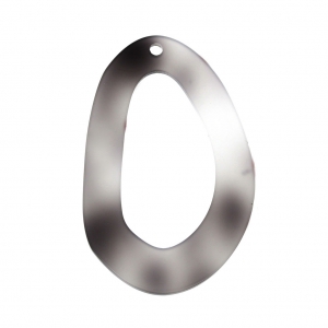 Colgante gota poliacrílico de imitación tortuga 55x34 mm Gris x1