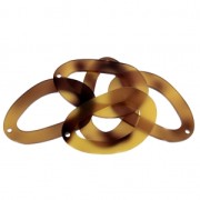 Colgante gota poliacrílico de imitación tortuga 55x34 mm Marron x1